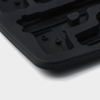 Форма для шоколада Доляна &laquo;Пистолет&raquo;, силикон, 18.7&times;13.4 см, 6 ячеек (7.5&times;5.1 см), тёмно-серая