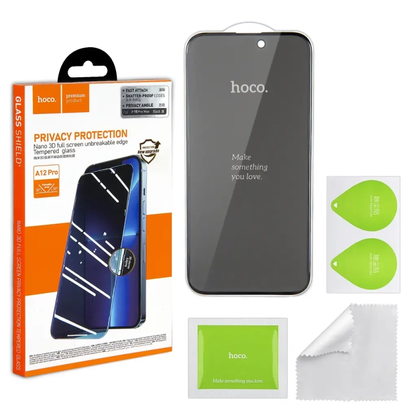 Защитное стекло iPh 15 Pro Max 3D black