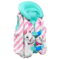 Жилет надувной &laquo;Кошечка Мари&raquo;, для плавания, детский, цвет розовый