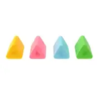 Набор 8 штук ластиков треугольных Пастельных (штрихкод на штуке)