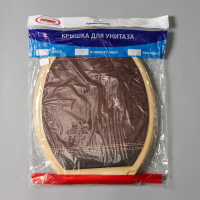 Сиденье для унитаза с крышкой Росспласт &laquo;Декор. Кожа&raquo;, 44,5&times;37,5 см, цвет коричневый