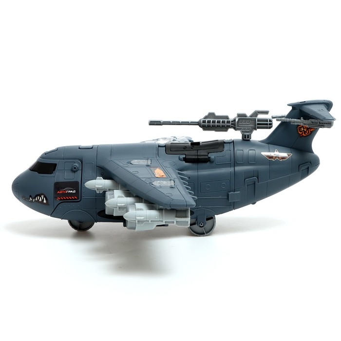 Парковка &laquo;Военный самолёт&raquo;, 4 машинки, подвижные элементы