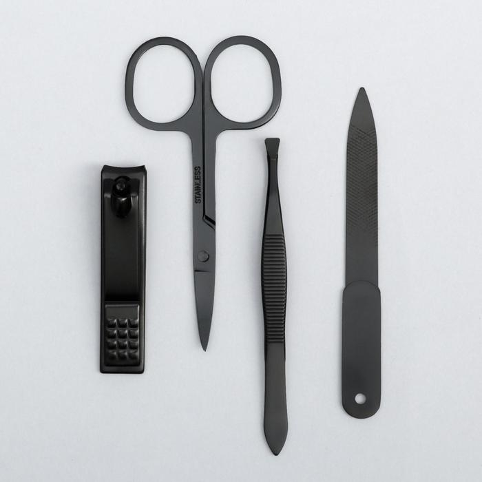 Маникюрный набор 4 предмета &laquo;Man rules&raquo;, 10,2 х 7 см