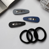 Набор для волос &laquo;Флоренс&raquo; (3 резинки, 3 невидимки) 5 см, тёмные цвета