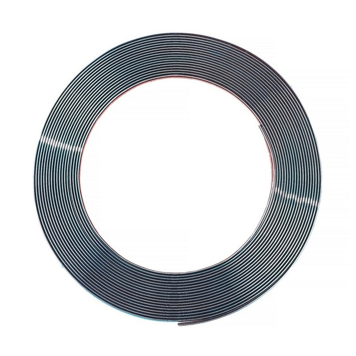 Профиль декоративный гибкий TORSO, хром, 10 мм, рулон 13 м