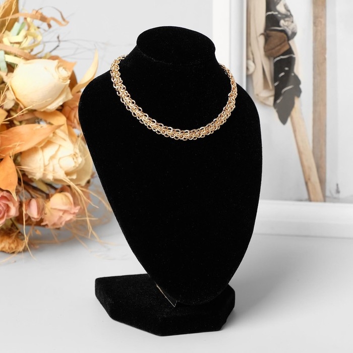 Бюст для украшений, 10&times;9&times;15 см, h=15 см, цвет чёрны