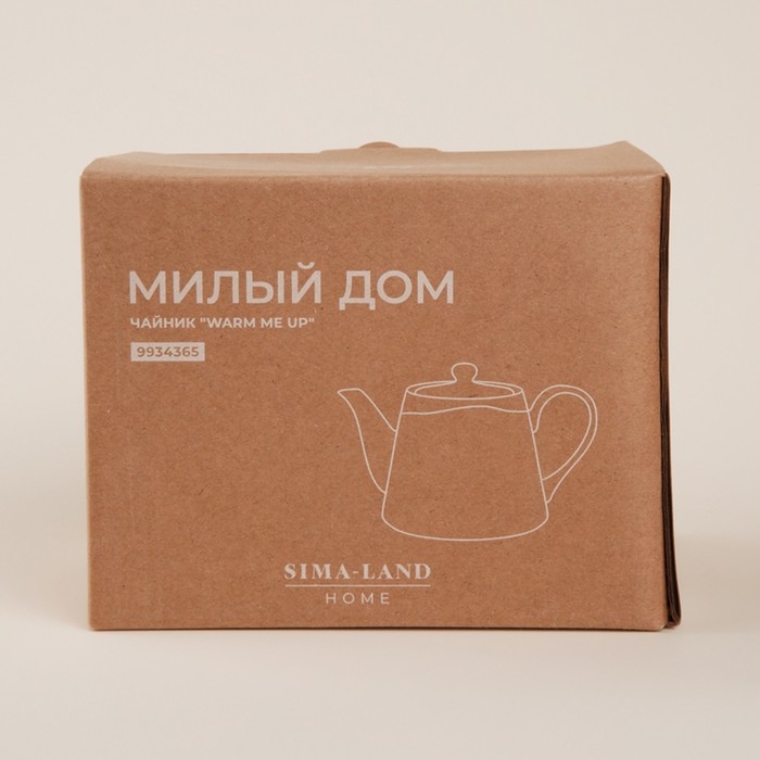 Чайник заварочный фарфоровый SL Home &laquo;Милый дом&raquo;, 900 мл, 21&times;13,8&times;13,5 см, цвет белый