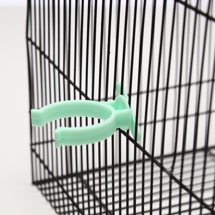 Поилка для грызунов, 60 мл, прозрачная с зелёным креплением