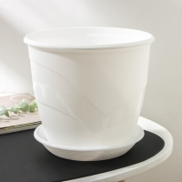 Горшок для цветов с поддоном &laquo;Венеция&raquo;, 4,1 л, d=21 см, цвет белый