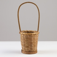 Корзина плетеная, 10,5 x 7 x 10/25,5 см, коричневая, ротанг