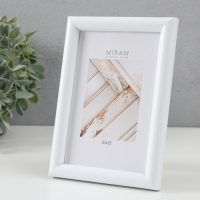 Фоторамка пластик "МИРАМ" 10х15 см, белый (пластиковый экран)