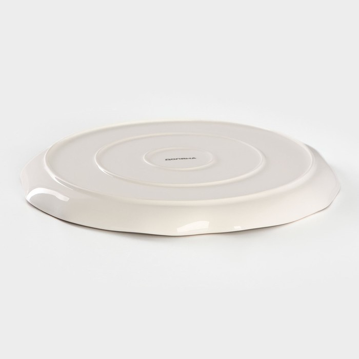 Тарелка фарфоровая обеденная Доляна &laquo;Млечный путь&raquo;, d=25 см, цвет белый в крапинку