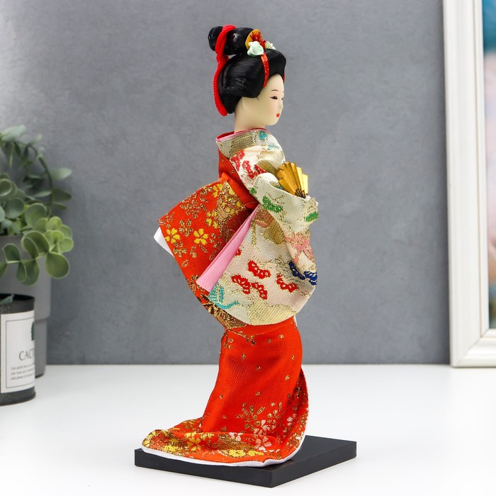 Кукла коллекционная "Гейша с веером" МИКС 27х9,5х9,5 см