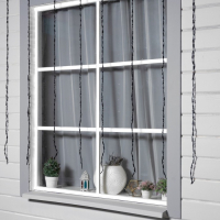 Гирлянда &laquo;Водопад&raquo; 2 &times; 1.5 м, IP44, тёмная нить, 400 LED, свечение мульти, 8 режимов, 220 В