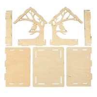 Деревянная кормушка-конструктор &laquo;Птица на дереве&raquo; своими руками, 14.5 &times; 18.5 &times; 19.5 см, Greengo