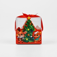 Коробка подарочная новогодняя складная &laquo;Новогодняя&raquo;, 7 х 7 х 7 см, Новый год