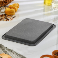 Противень Доляна &laquo;Элин Мрамор. Прямоугольник&raquo;, 33&times;23&times;2 см, антипригарное покрытие, цвет серый