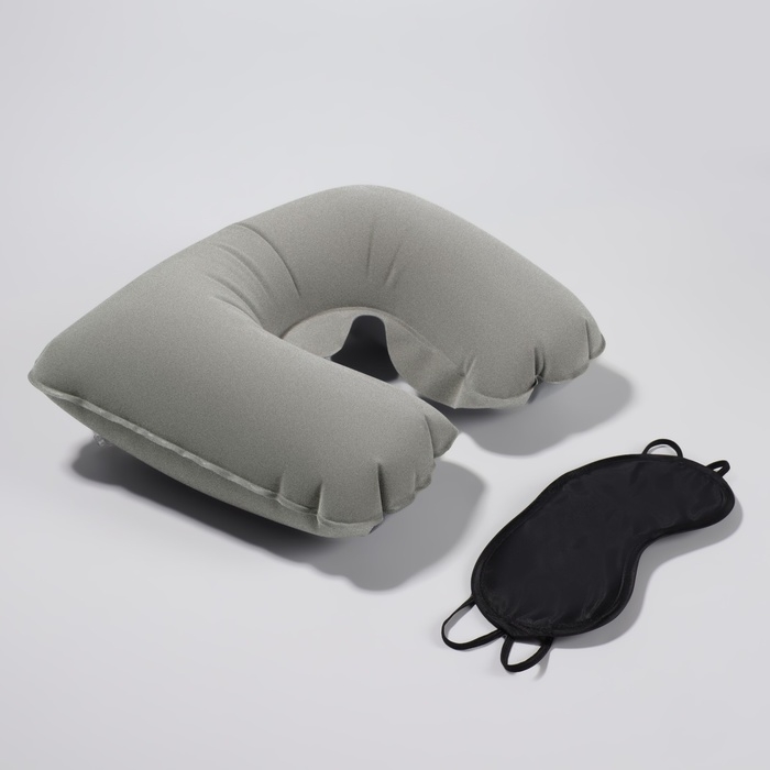 Набор туристический: подушка для шеи, маска для сна