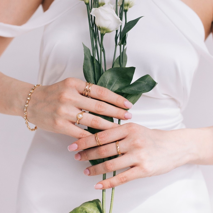 Браслет со стразами &laquo;Лёд&raquo; ручей, цвет белый золоте, 18 см