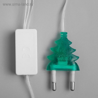 Гирлянда &laquo;Нить&raquo; 2 м с насадками &laquo;Снежинка матовая&raquo;, IP20, прозрачная нить, 36 LED, свечение белое, 220 В