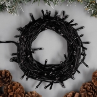 Гирлянда &laquo;Нить&raquo; 10 м, IP20, тёмная нить, 100 LED, свечение синее, 8 режимов, 220 В