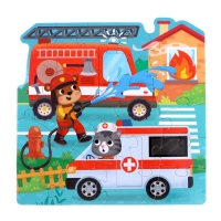 Фигурные пазлы 4 в 1 &laquo;Транспорт&raquo;, 9, 12, 15, 20 элементов