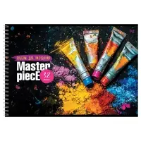 Альбом для рисования А4, 32 листа на гребне, BG &laquo;Шедевр&raquo;, обложка мелованный картонМИКС