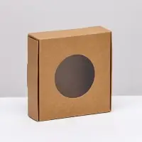 Коробочка самосборная, крафт, 10&times;10&times;3 см