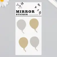 Наклейка зеркальная "Воздушные шары" 20х10 см