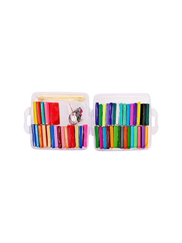 Набор глина полимерная запекаемая, 50 штук, 42 цвета по 20 г, с аксессуарамив кейсе