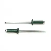 Заклёпки ТУНДРА krep, вытяжные, алюминий-сталь, 3.2&times;8 мм, темно-зеленые, 50 шт.