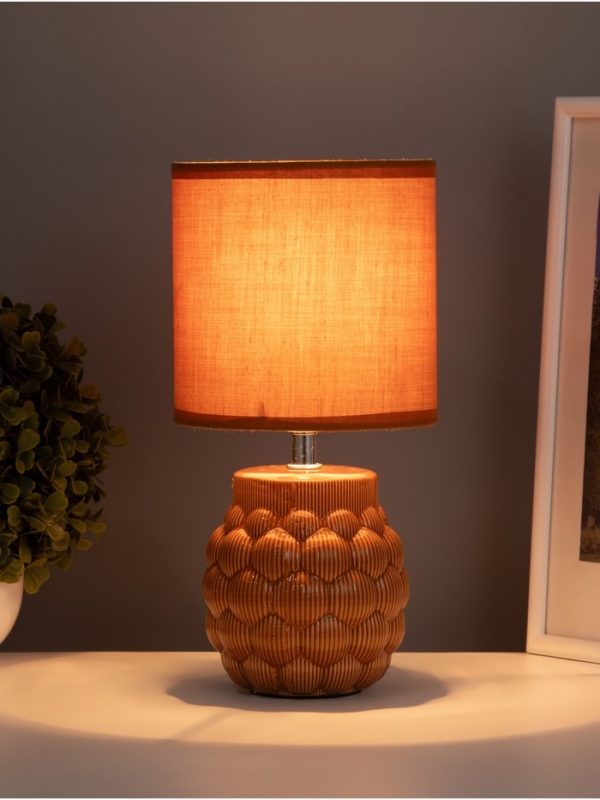 Лампа настольная "Хицугая" 1х40Вт Е14 какао 14х14х28см