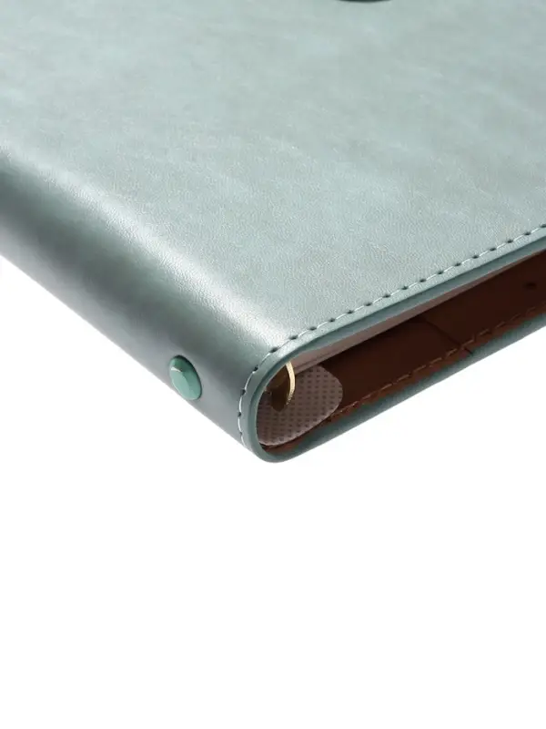 Органайзер на кольцах, C6, с хлястиком, 80л, линия, к/зам, Зеленый