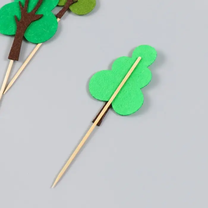 Декор для творчества войлок "Лиственный лес" набор 3 шт h=6, 7,5, 9 см