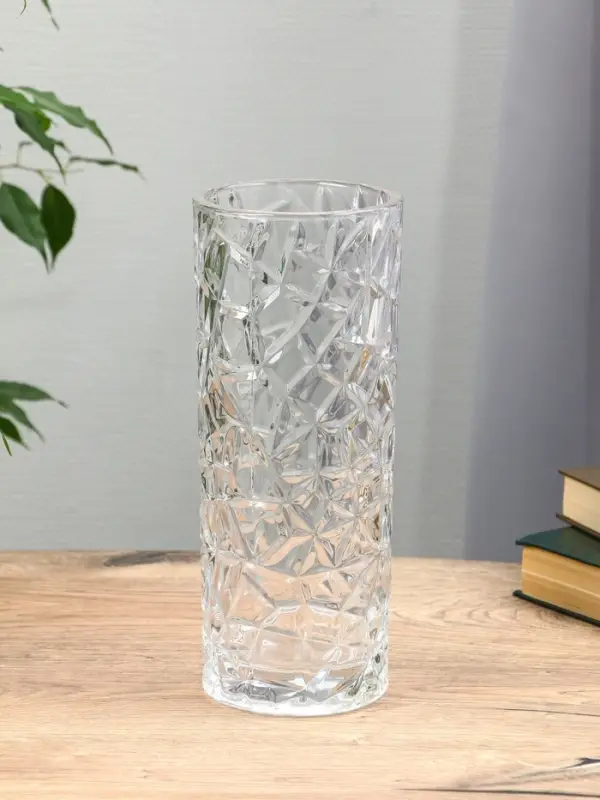 Ваза стекло настольная "Шерри" геометрия, 29х11,5 см, прозрачный