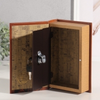 Сейф-книга дерево кожзам "Даниэль Дефо. Робинзон Крузо" тиснение 21х13х5 см