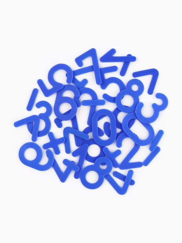 Касса цифр и счетных материалов, 132 элемента. Цвет МИКС   "Монстрик"