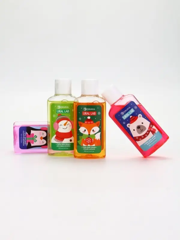 Гель для душа новогодний, аромат: фруктовый коктейль, 100 мл, Ural Lab