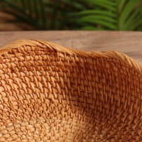 Корзина для фруктов плетёная 25х25х8 см, ротанг