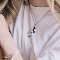 Набор 3 предмета: 2 кулона, тинт для губ &laquo;Неразлучники&raquo; сердце и вино, цветной в серебре, 25 см