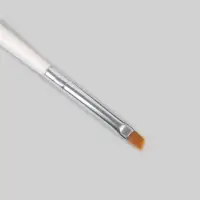 Кисть для наращивания и дизайна ногтей, скошенная, плоская, 17.5 см, 5&times;6 мм, белая