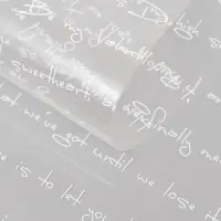 Пленка для декора и флористики, глянцевая, белая, однотонная, &laquo;Письмо&raquo;, двусторонняя, лист 1 шт., 58&times;58 см