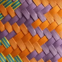 Сумка плетёная пластиковая 20х10х30 см, цв. разноцветный