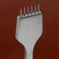 Набор строчных игольчатых пробойников для кожи (3шт цена за наб) шаг 4мм серебряный АУ