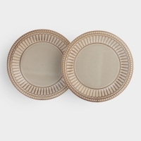 Набор тарелок 2 шт Доляна "Винтаж"  20 см, цвет бежевый