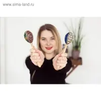 Сувенирный музыкальный инструмент "Маракас" 24х5,5х5,5 см МИКС