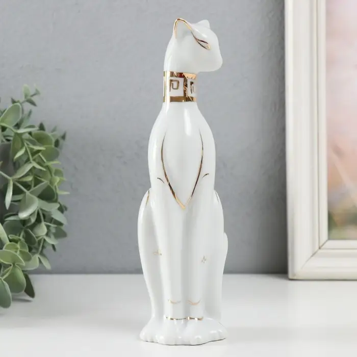 Фигурка керамика &laquo;Кошка египетская, белая&raquo; 21&times;5.5&times;6 см