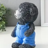 Копилка "Мишка в джинсах" серый, 19,5х13х11 см