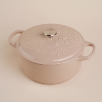 Кастрюля чугунная с эмалированным покрытием SL Home, d=24,5 см, h=11 см, цвет бежевый