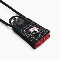 Сумка подр Коты, 12*4*17, отд на кнопке, дл ремень, черный